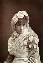 Sarah Bernhardt (1844-1923) dans le rôle de Marion Delorme au Théâtre de la Porte Saint-Martin